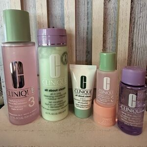 Clinique Skincare Lot X 6 - Clarifying Lotion 3 & All About Clean Cleansing Milk